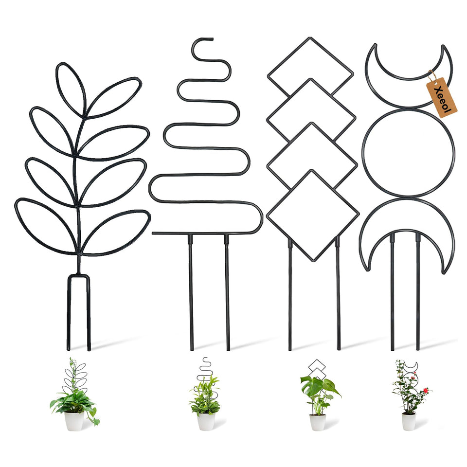 Xeeol larger 23inch trellis for indoor plants provides sturdy vine support.