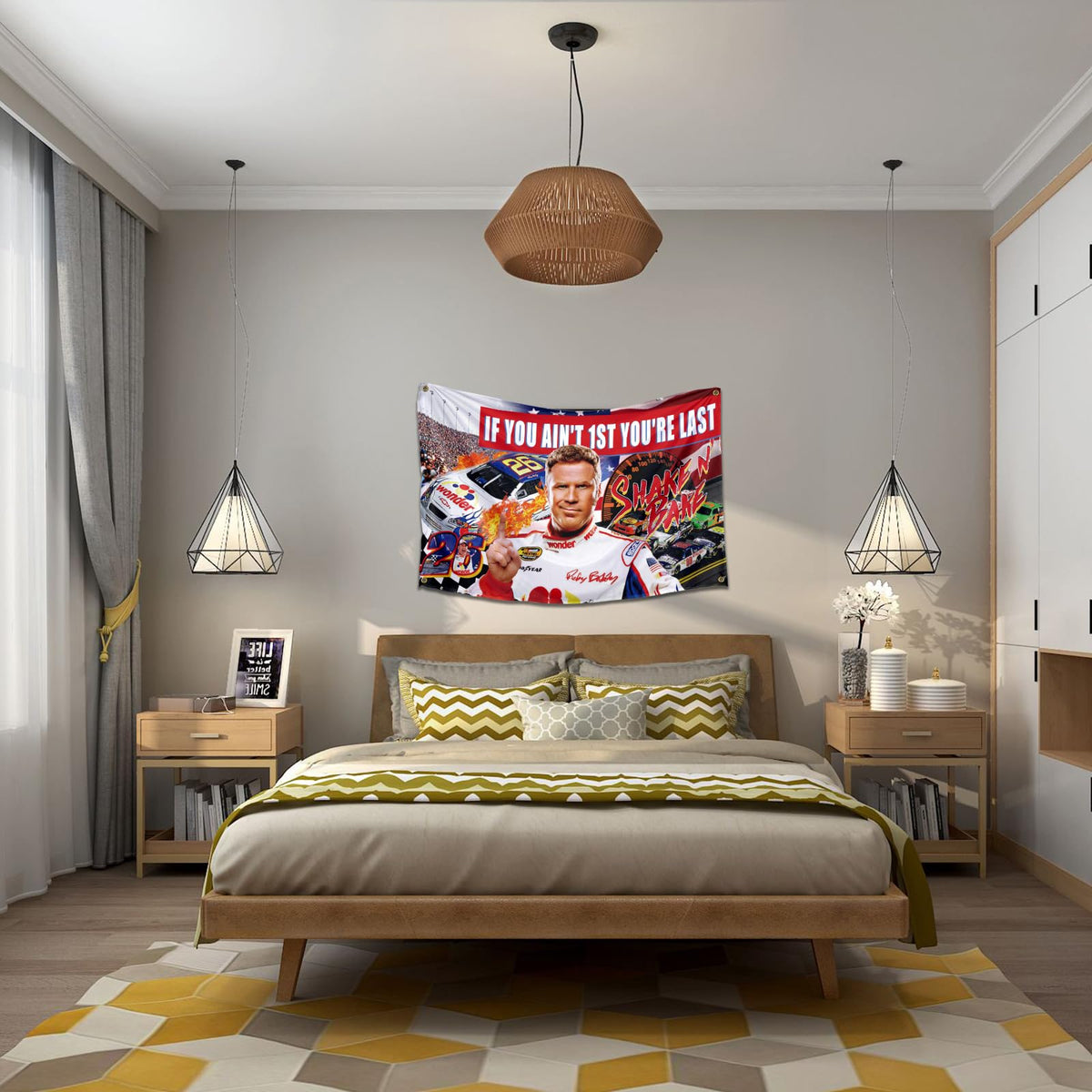 XEODE Ricky Bobby flag outdoor use on patios or yards