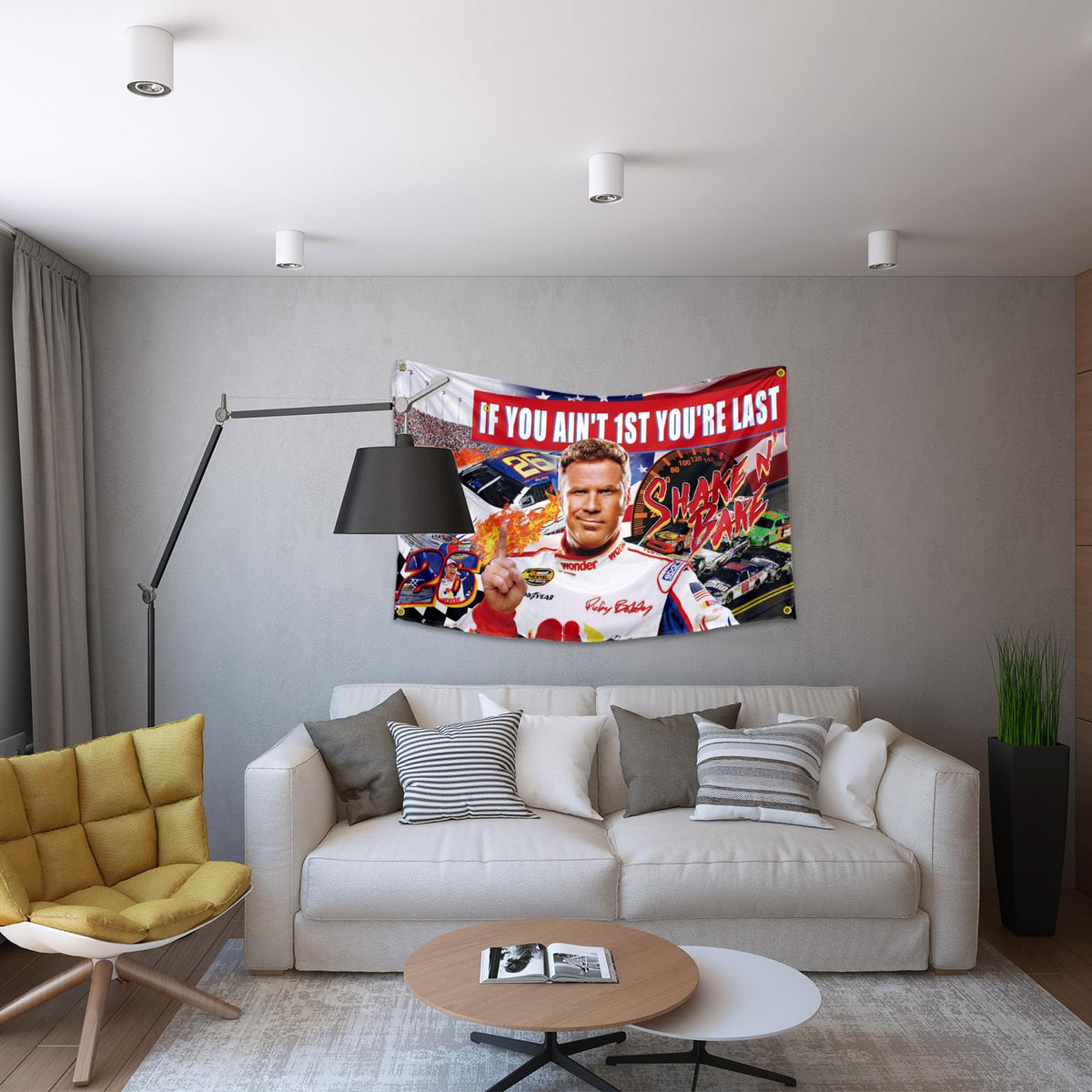 XEODE Ricky Bobby flag bright colors resist fading in sunlight