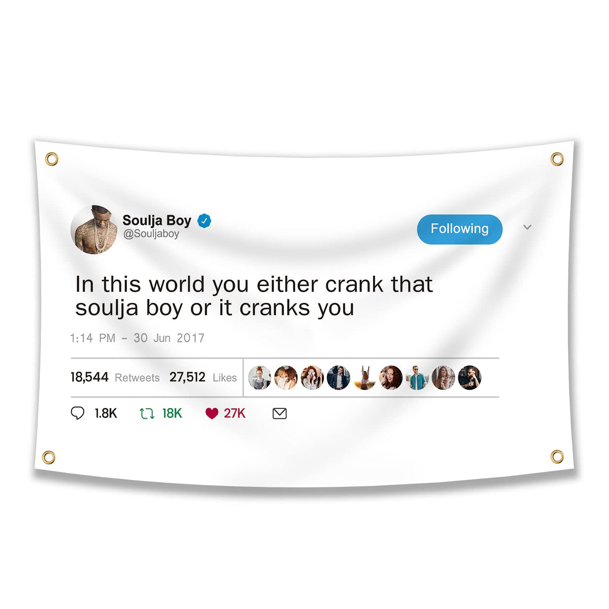 XEODE Soulja Boy flag 3x5 banner for campus events