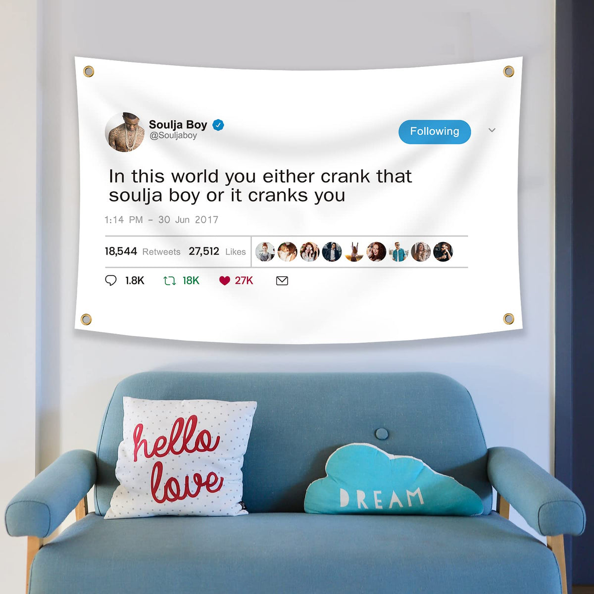 XEODE Soulja Boy flag suited for events and festival displays