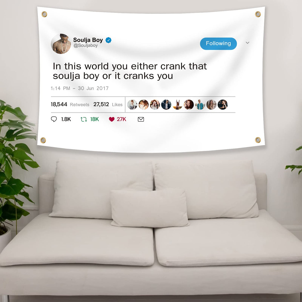 XEODE Soulja Boy flag includes a 30-day guarantee for confidence