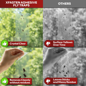 XFasten easy-to-install peel-and-stick traps for windows.