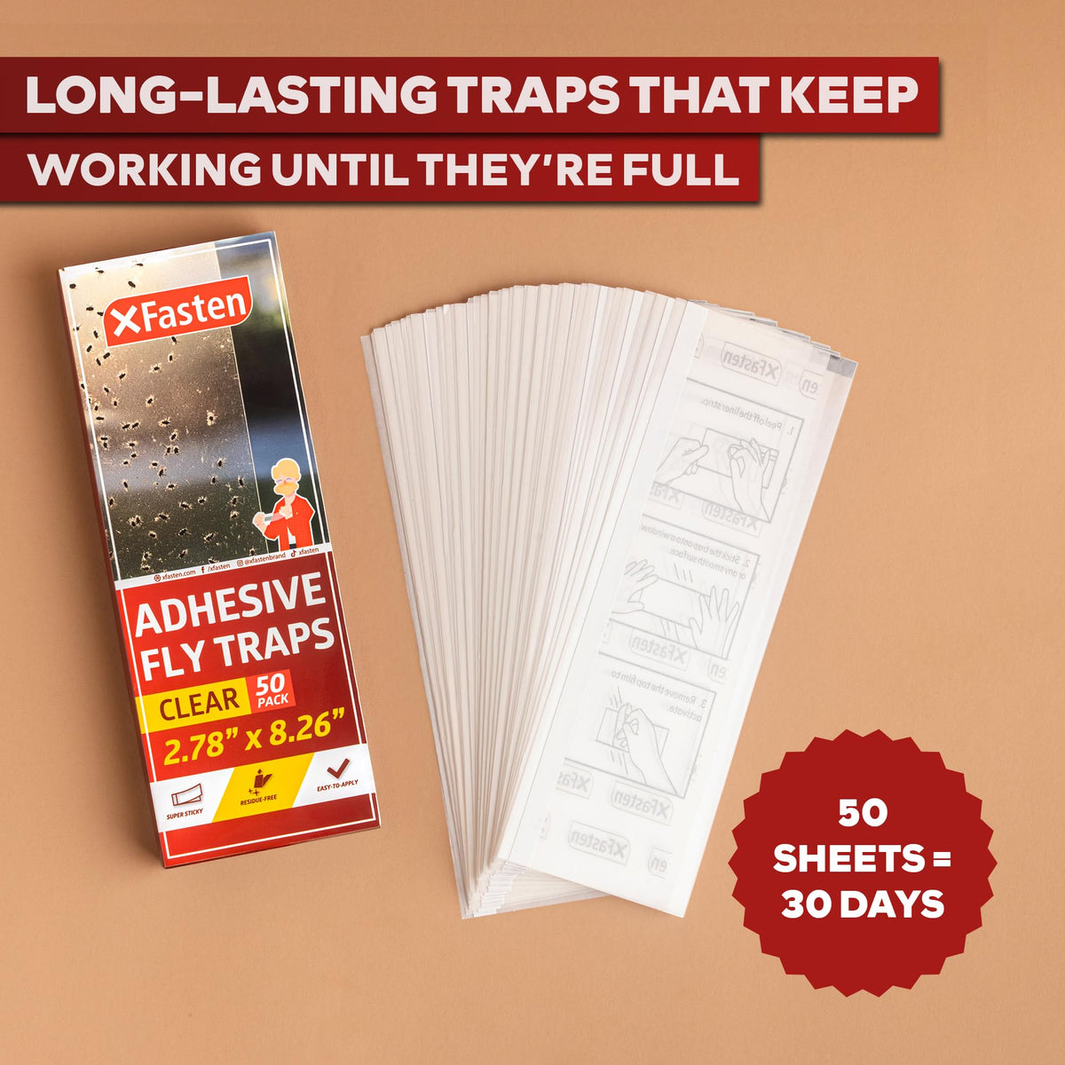 XFasten traps provide discreet pest control on windows and kitchens.