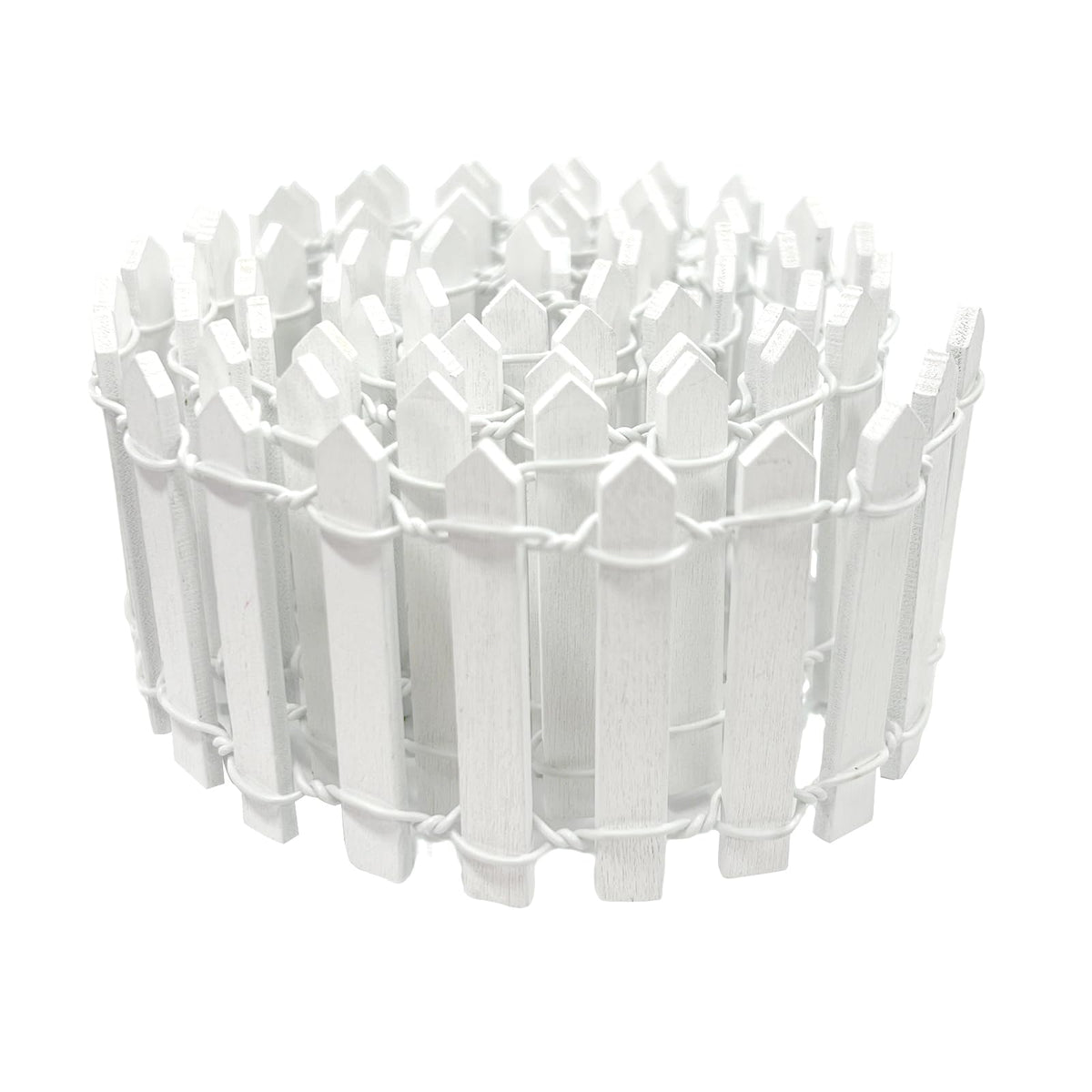 XFGSYXS mini fairy garden fence assembly view shows durable wood and wire for DIY projects.