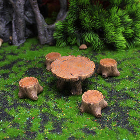 XFGSYXS fairy garden table—stump-inspired miniature centerpiece for rustic dollhouse displays.