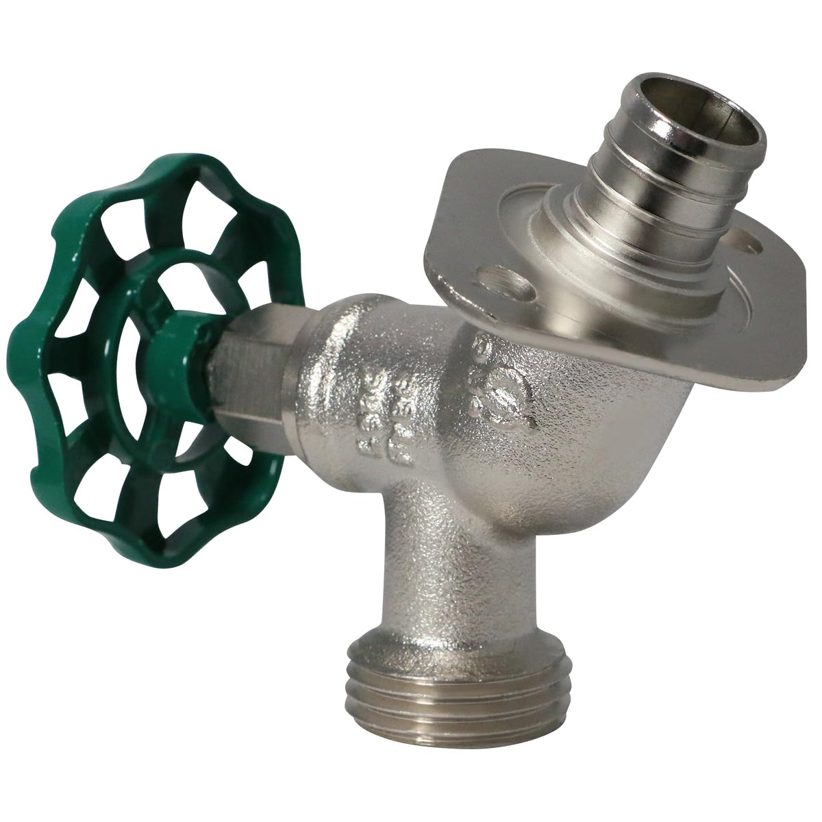 Outdoor XFITTING sillcock in durable brass for exterior faucet setups.