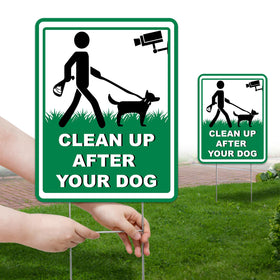 XFXHEYY No Pooping Dog sign front view — highly visible from both directions.