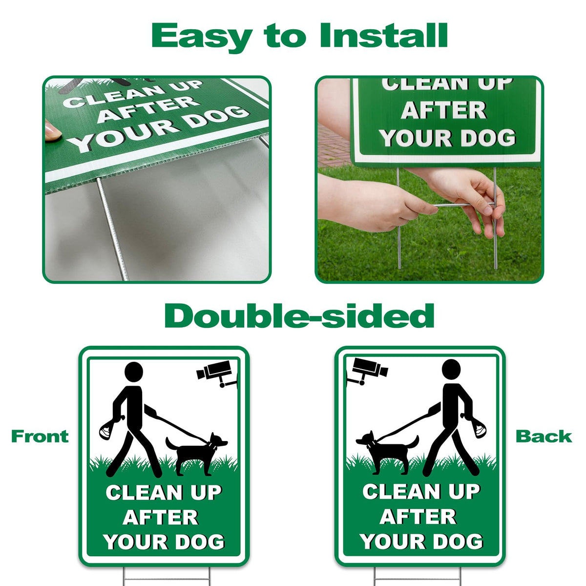 XFXHEYY Sign installed on lawn — blends white and green for curb appeal.