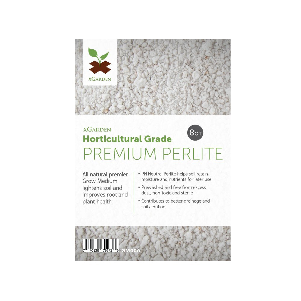 xGarden Perlite used for indoor and outdoor soil amendments.