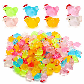 XGBDL luminous mini chicken figures glow in the dark for dollhouse scenes