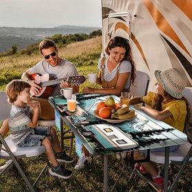 Xguatan picnic table cover 60x30 offers waterproof protection for medium tables