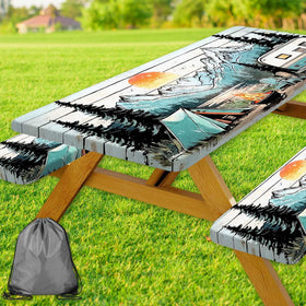 Xguatan picnic table cover 72x30 protects outdoor dining from spills and rain