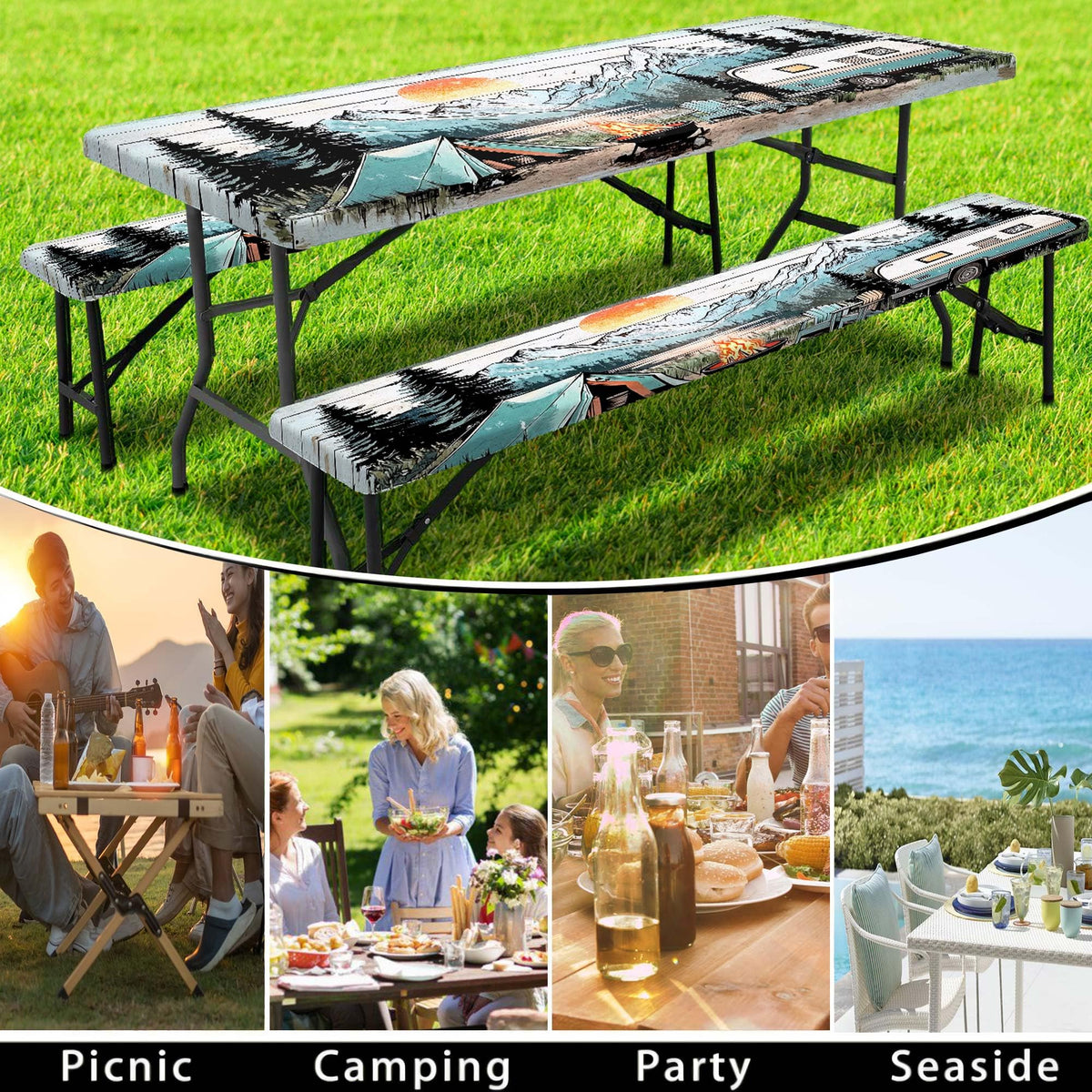 Xguatan table cover 96x30 fits long tables and keeps surfaces dry