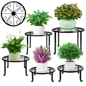 Xgunion metal plant stand 11inch diameter round base supports heavy pots indoors