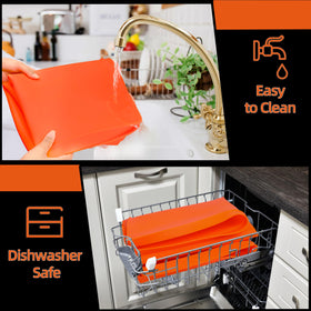 Xgunion Silicone Griddle Mat easy-clean and dishwasher safe