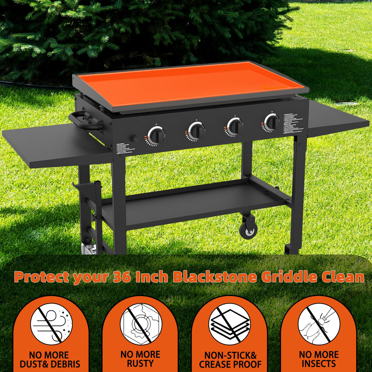 Xgunion Silicone Griddle Mat nonstick surface for easy cleanup