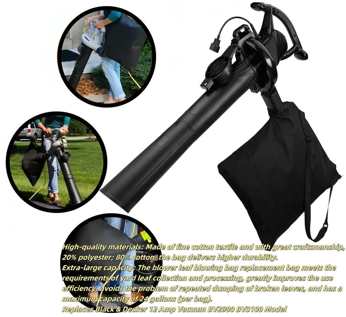 XHBAN BaoBag compatible with BV2900 and BV3100 vacuums.