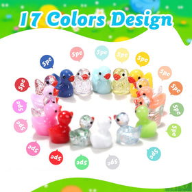 XHDMY tiny resin ducks for dollhouses and micro scenes