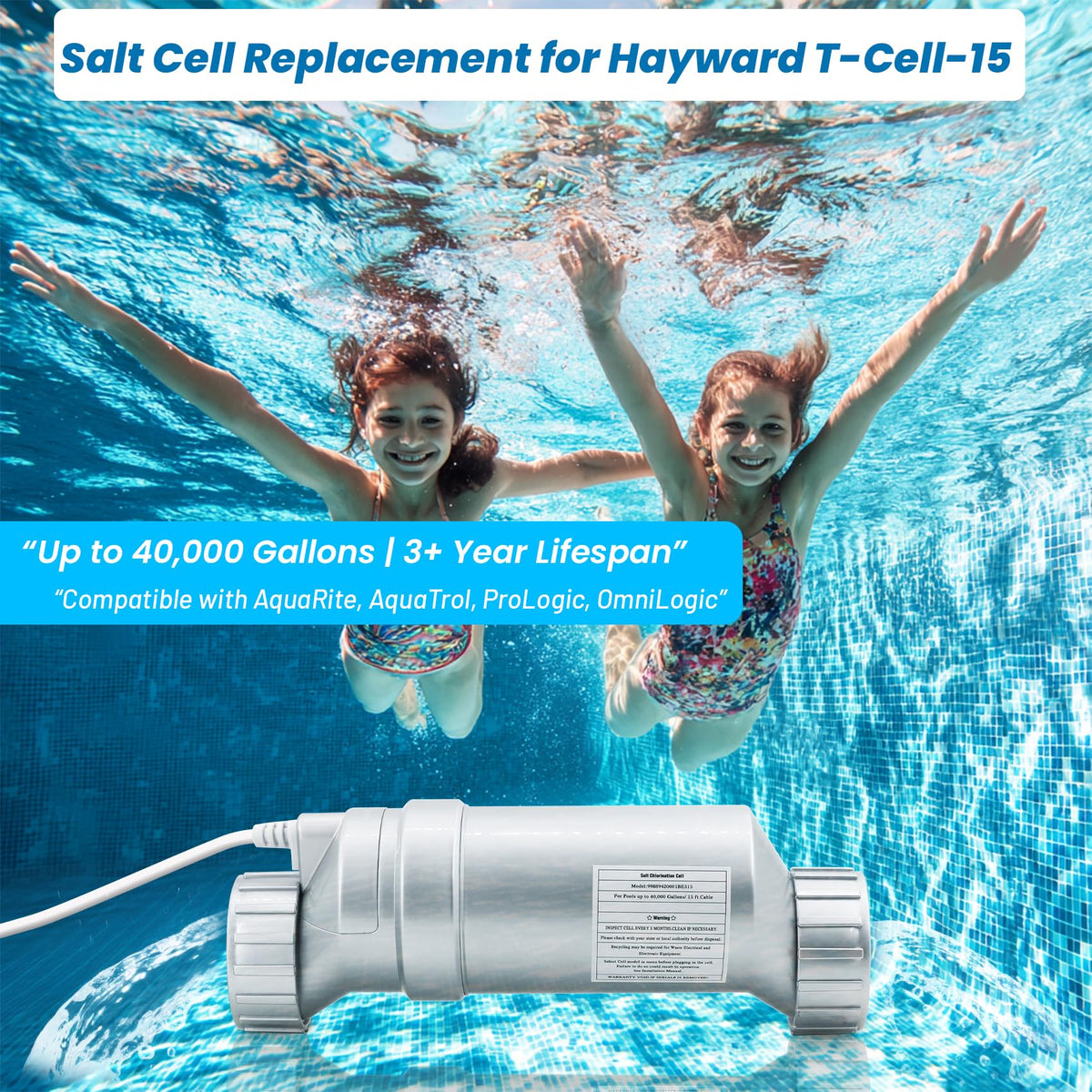 XHHEZQ salt cell T-Cell-15 improves water quality in pools.