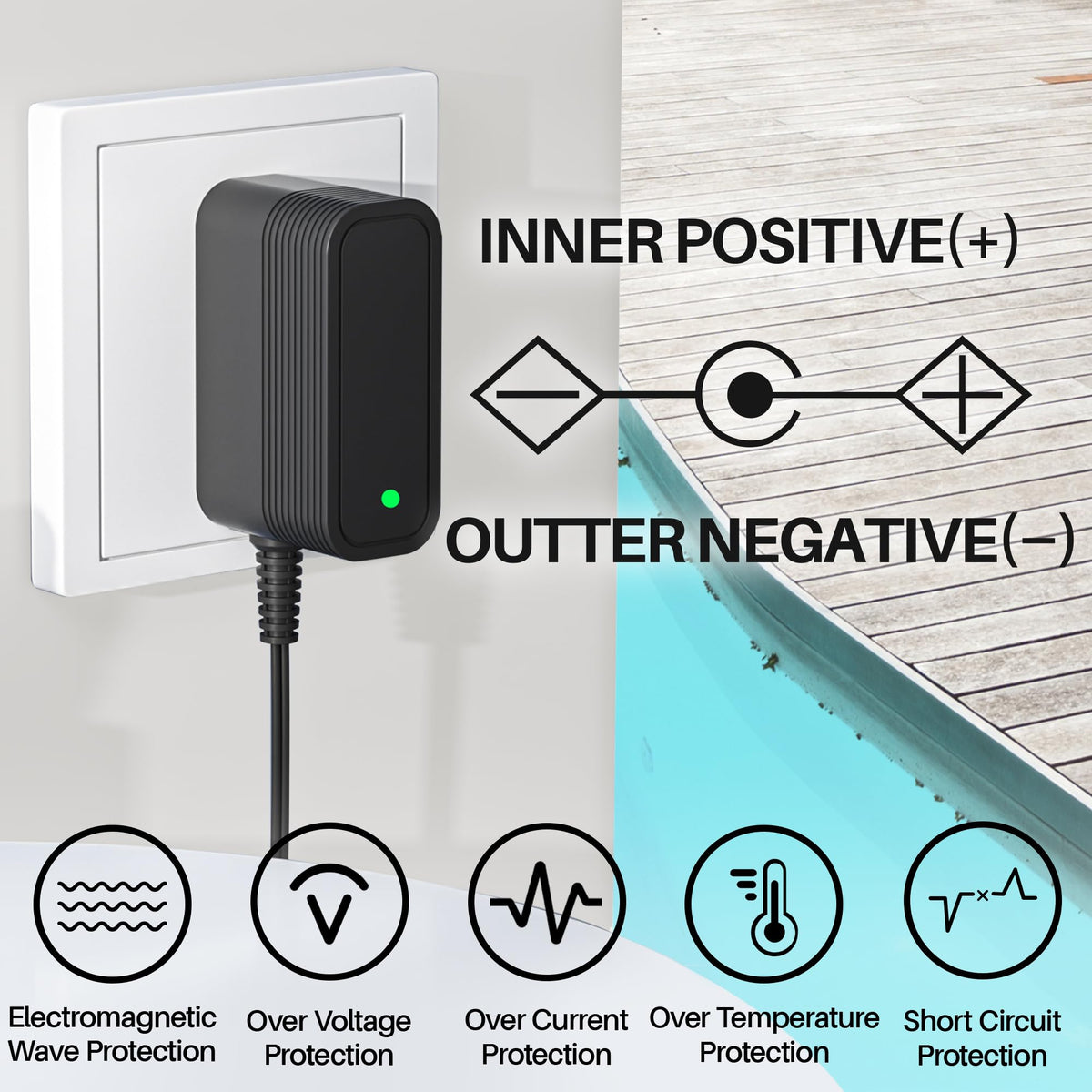 XHUCHINMAL durable wall plug for everyday pool cleaning setup
