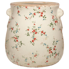 Xiaan Jiaju ceramic vase centerpiece with red florals for indoor decor