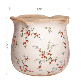 Xiaan Jiaju distressed pattern ceramic planter adds rustic charm to your space