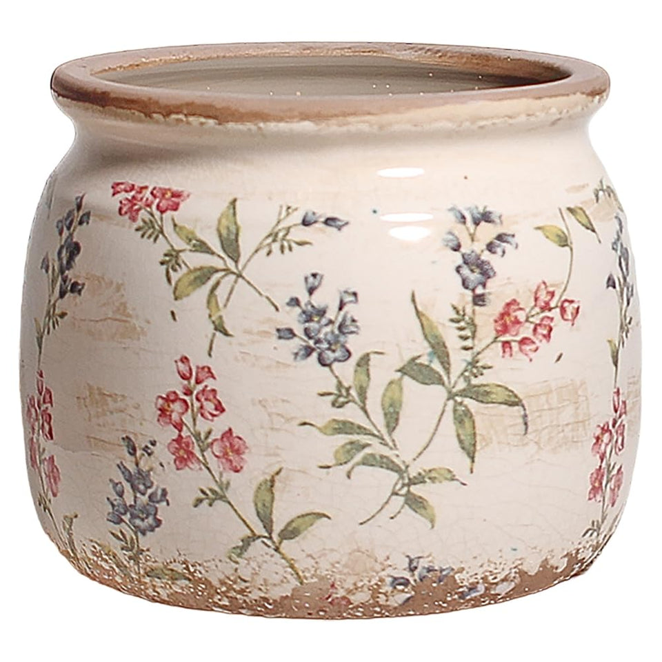 Xiaan Jiaju ceramic planter close-up showing vintage glaze for indoor styling