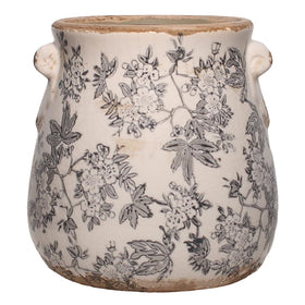 Xiaan Jiaju rustic farmhouse pot with crackle glaze enhances indoor décor
