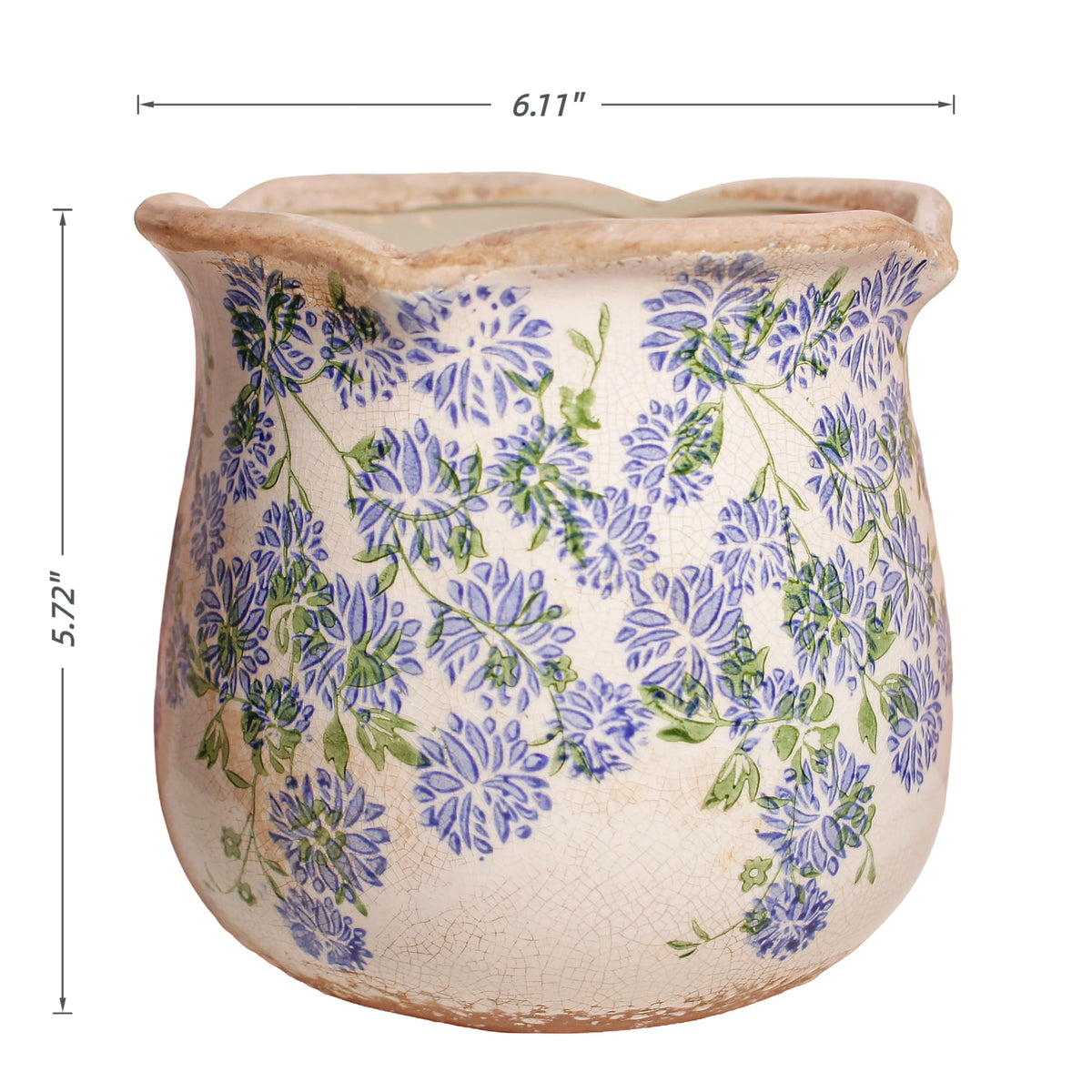 Xiaan Jiaju rustic vintage flower pot brightens shelves or countertops.