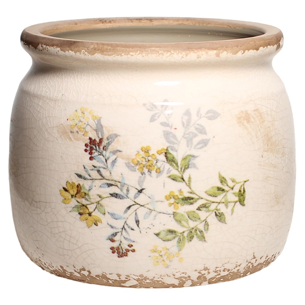 Xiaan Jiaju sage-yellow pot with drainage promotes healthy indoor plants