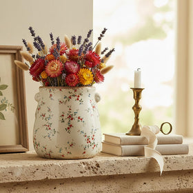 Xiaan Jiaju shabby chic vase on dining table adding rustic charm