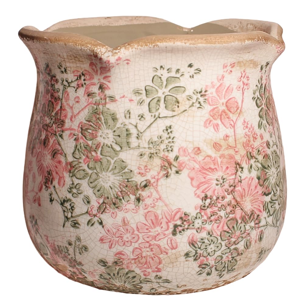 Xiaan Jiaju Tuscan-inspired ceramic pot suitable for gardening and indoor use.