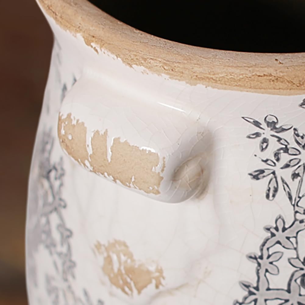 Xiaan Jiaju Tuscan planter ceramic texture adds durability and tactile appeal