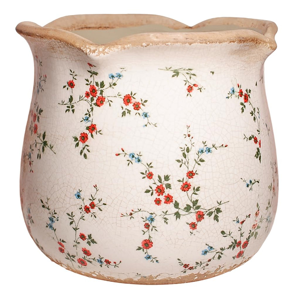 Xiaan Jiaju vintage crackle glaze pot with drainage for stylish indoor plants