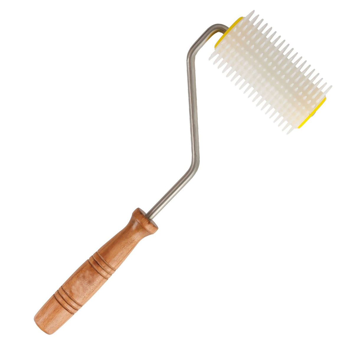 Xiboya textile honey extractor uncapping needle roller close up highlighting sharp tines for efficient uncapping