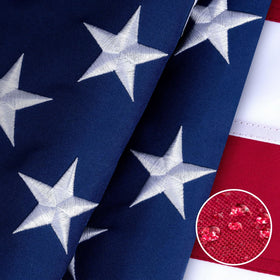 XIFAN American flag 4x6 ft outdoors with tearproof weave for windy durability.