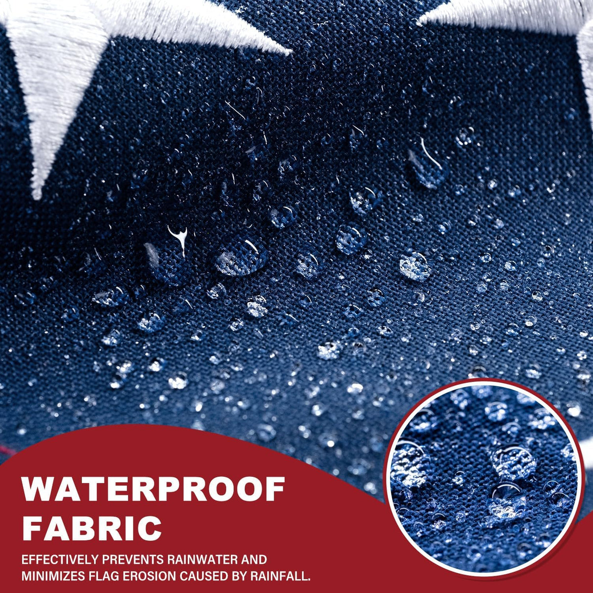XIFAN flag reinforced fly end with lock-stitching resists wear.