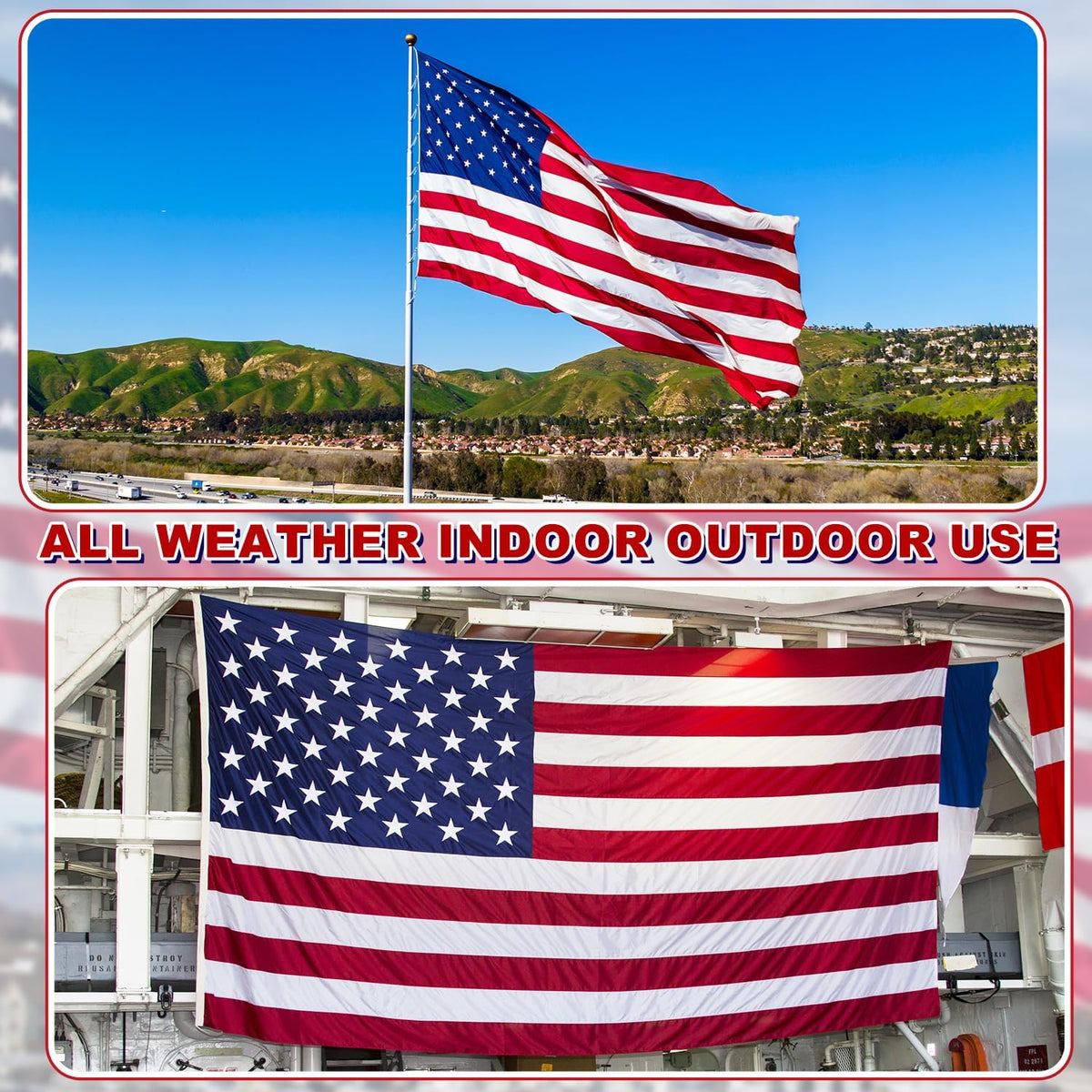 XIFAN flag suited for walls, windows, and flagpoles in all weather.