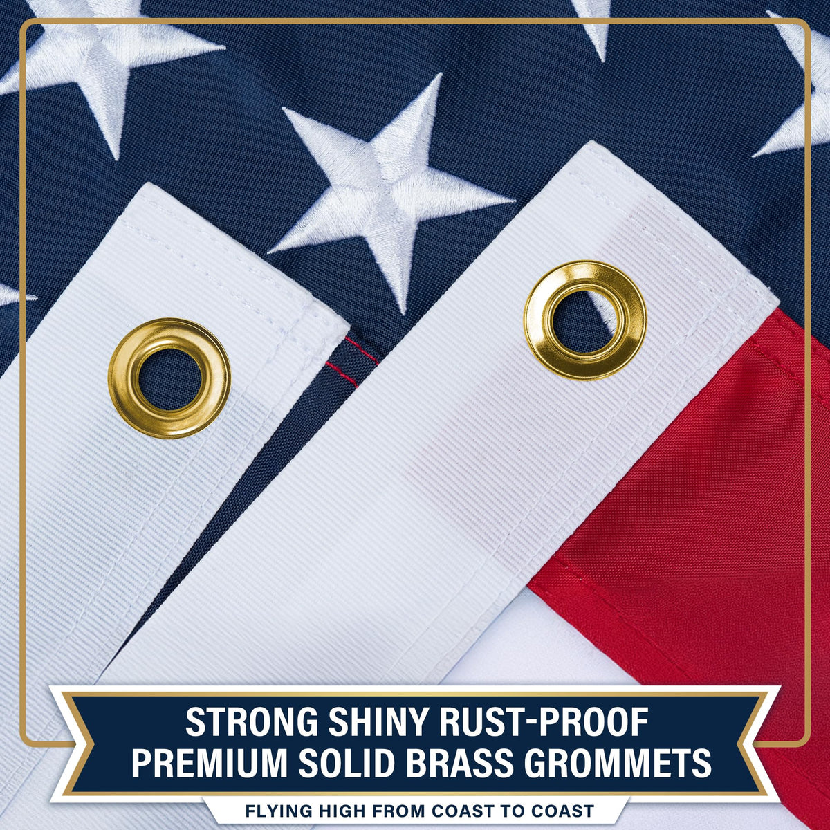XIFAN embroidered stars flag detail showcases precise stitching and classic look