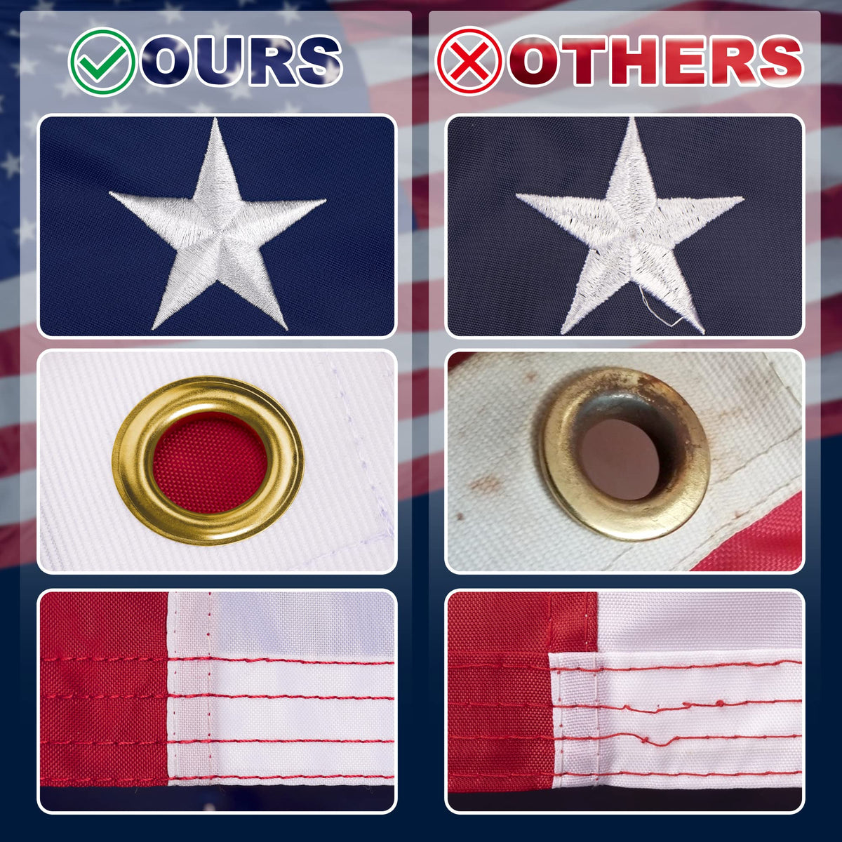 XIFAN large flag ideal for homes, schools, and outdoor ceremonies.