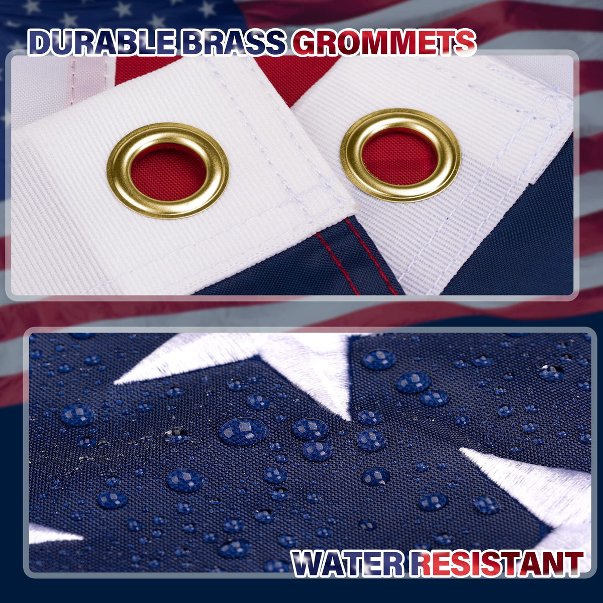 XIFAN flag with brass grommets for secure pole mounting.