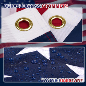 XIFAN flag with brass grommets for secure pole mounting.