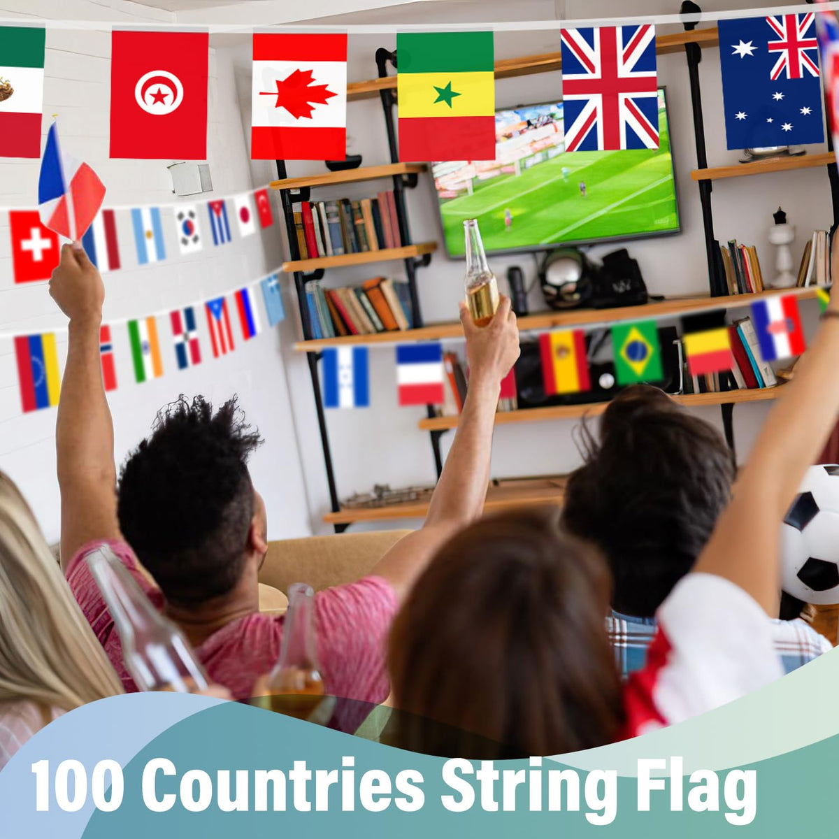 XIFAN flags measure 5.5x8.2 inches, easy to arrange for global events.