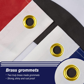 XIFAN Open Flag brass grommets enable secure outdoor hanging.