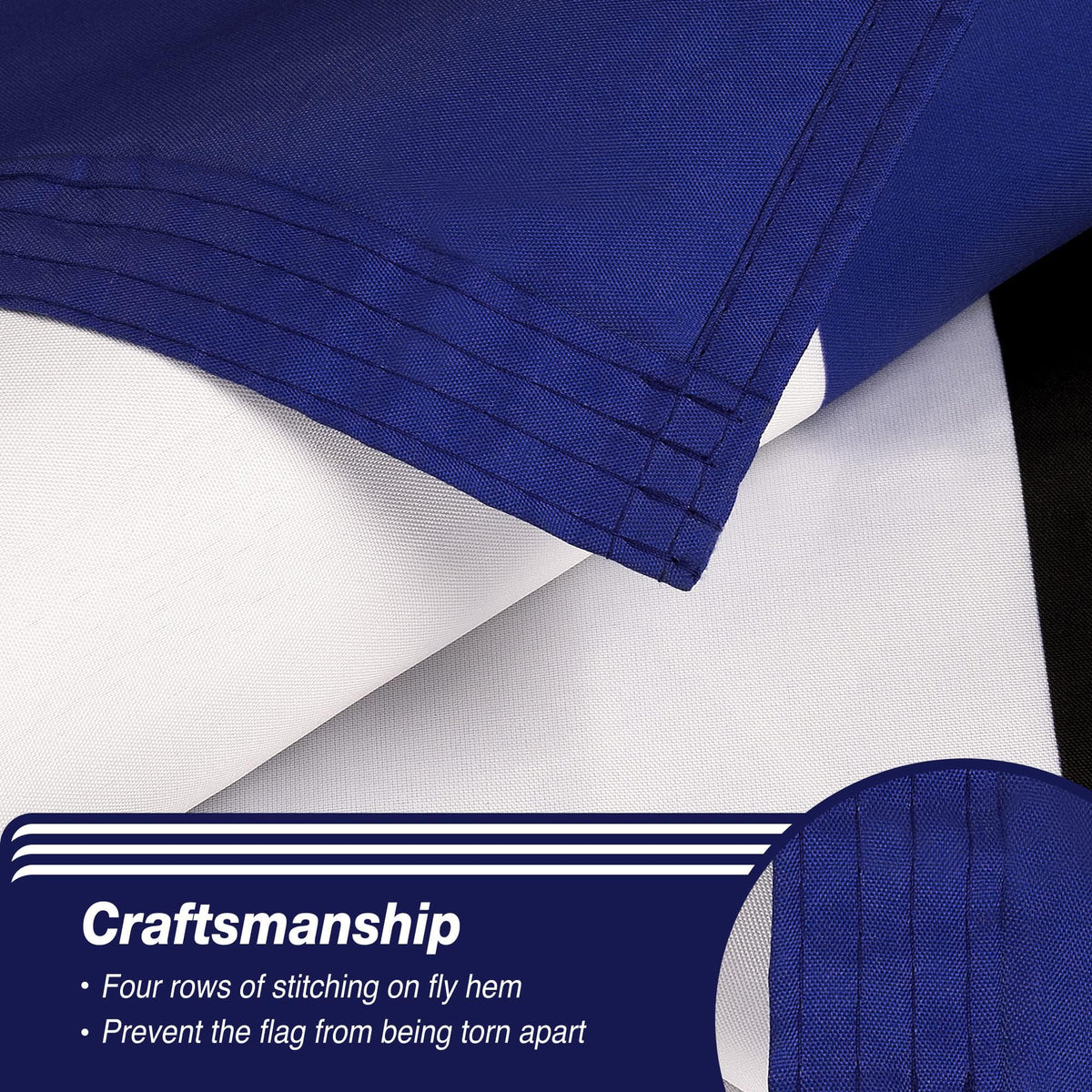 XIFAN Open Flag heavy-duty 3-ply construction stands up to elements.