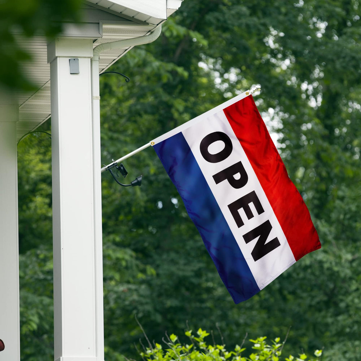 XIFAN Open Flag easy to hang on standard flag poles.