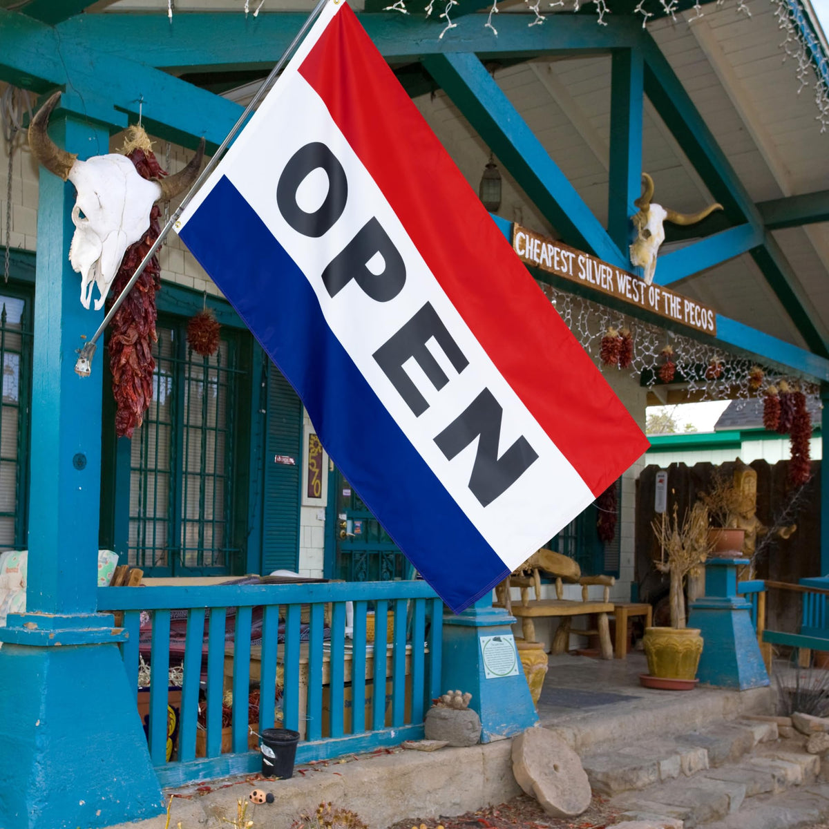 XIFAN Open Flag weather-ready for year-round outdoor use.