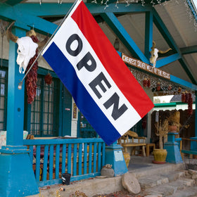 XIFAN Open Flag weather-ready for year-round outdoor use.