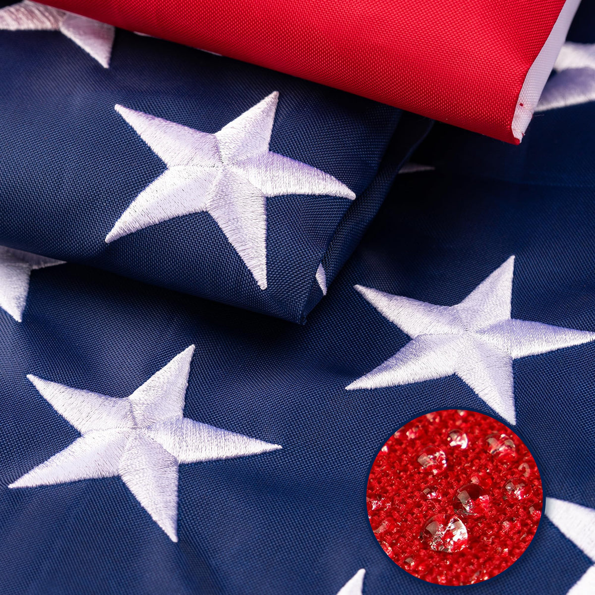 XIFAN premium American flag with embroidered stars for durable outdoor display.